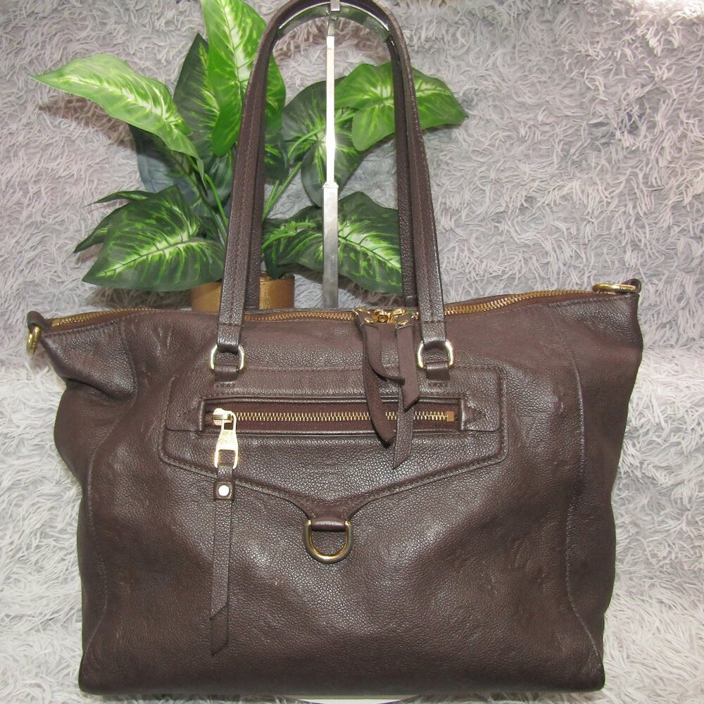 $3 START AUTH $3000 AUTH LOUIS VUITTON LUMINEUSE PM EMPREINTE BROWN TOTE BAG